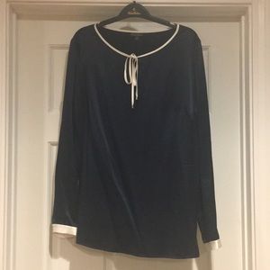 Brooks Brothers Navy Silk Blouse